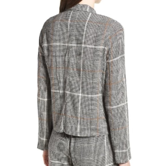 BP. Plaid Linen Blend Blazer - Picture 2 of 6